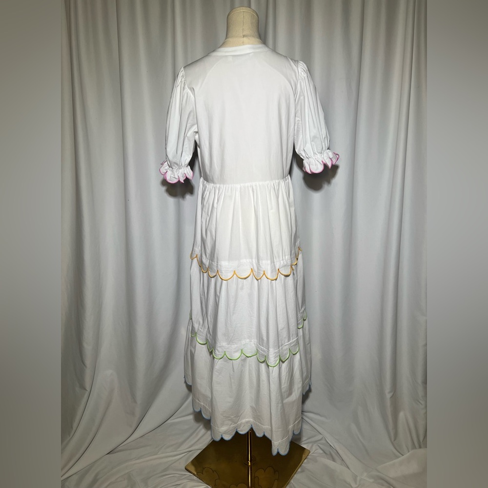 English Factory SCALLOPED EDGE MIDI DRESS | M - Picture 7 of 13